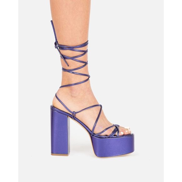 Paris Texas Malena Platform Sandal In Ultra Violet